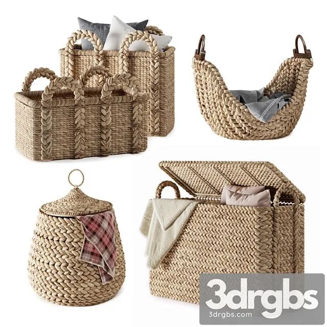 Pottery barn beachcomber baskets 02 3D Model Download