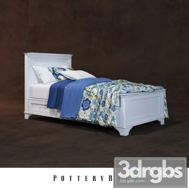 Pottery Barn Bed 3D Model Download Pottery Barn Bed 3D Model Download
