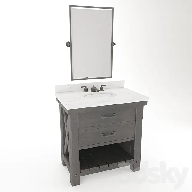 Pottery Barn – Benchwright 3DModel Pottery Barn – Benchwright 3DModel