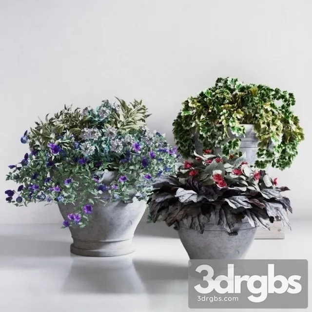 Pottery Barn Bryttany Planters 3D Model Download Pottery Barn Bryttany Planters 3D Model Download