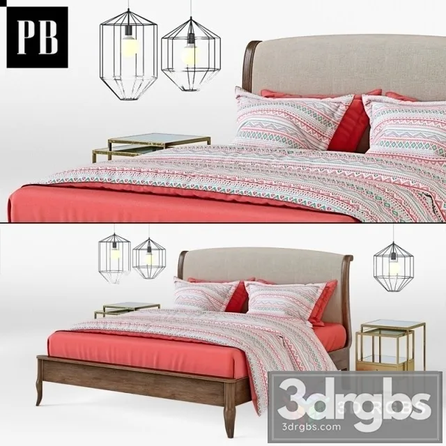 Pottery Barn Calistoga Bed 3D Model Download Pottery Barn Calistoga Bed 3D Model Download
