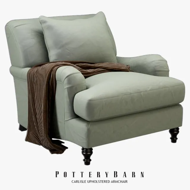 Pottery Barn – Carlisle Upholstered Armchair 3D Model