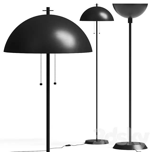 Pottery Barn Caufield Metal Dome Floor Lamps 3D Model