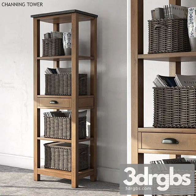 Pottery barn channing tower 2 3D Model Download Pottery barn channing tower 2 3D Model Download