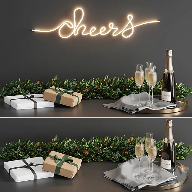 Pottery barn christmas set 3DModel