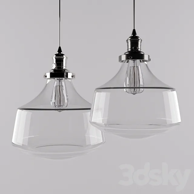 Pottery Barn Classic Schoolhouse Pendant 3D Model Pottery Barn Classic Schoolhouse Pendant 3D Model