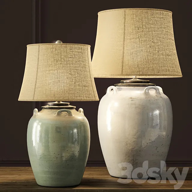 Pottery Barn | Courtney Ceramic Table Lamps 3DModel