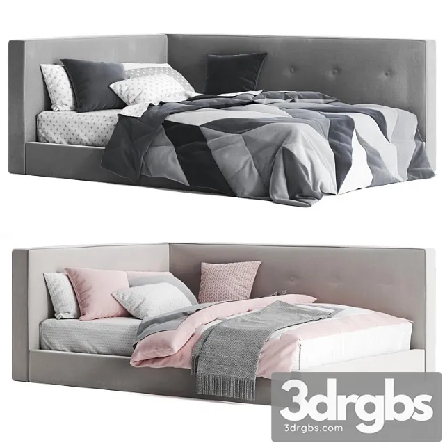 Pottery barn cushy lounge platform corner bed_2 2 3D Model Download Pottery barn cushy lounge platform corner bed_2 2 3D Model Download