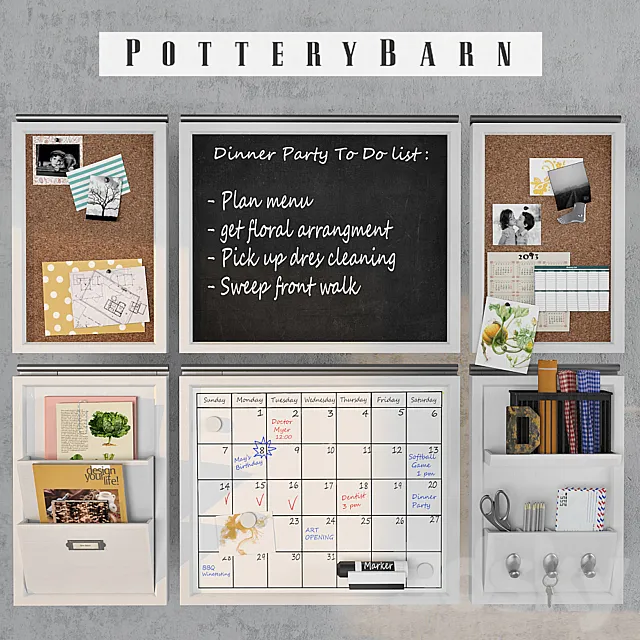 Pottery Barn – Daily System Kitchen Set 3D Model Pottery Barn – Daily System Kitchen Set 3D Model