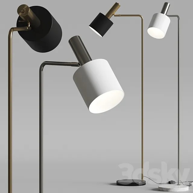 Pottery Barn Emmental Marble Floor Lamps 3D Model Pottery Barn Emmental Marble Floor Lamps 3D Model