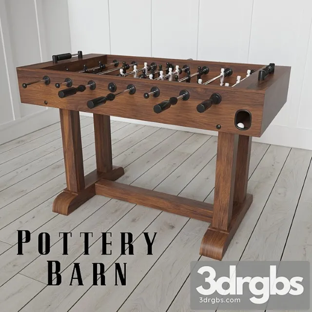 Pottery barn foosball table 3D Model Download