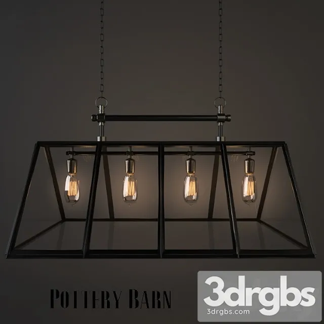 Pottery Barn Greenhouse Chandelier 3D Model Download