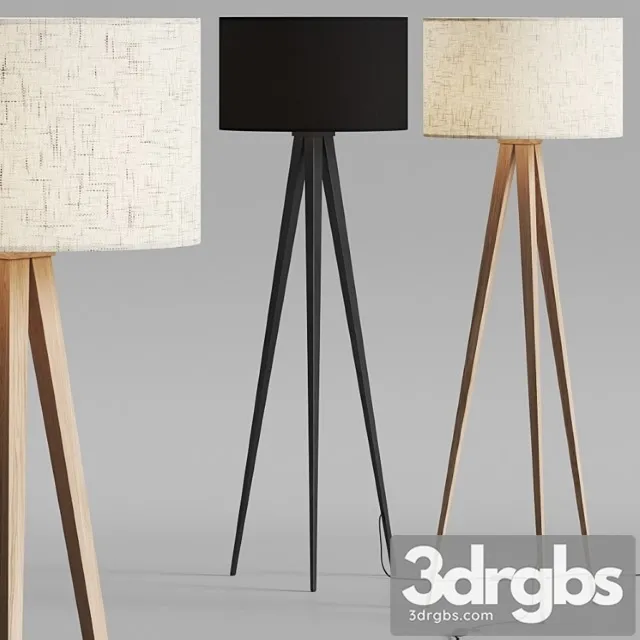 Pottery barn ibra floor lamps 3D Model Download