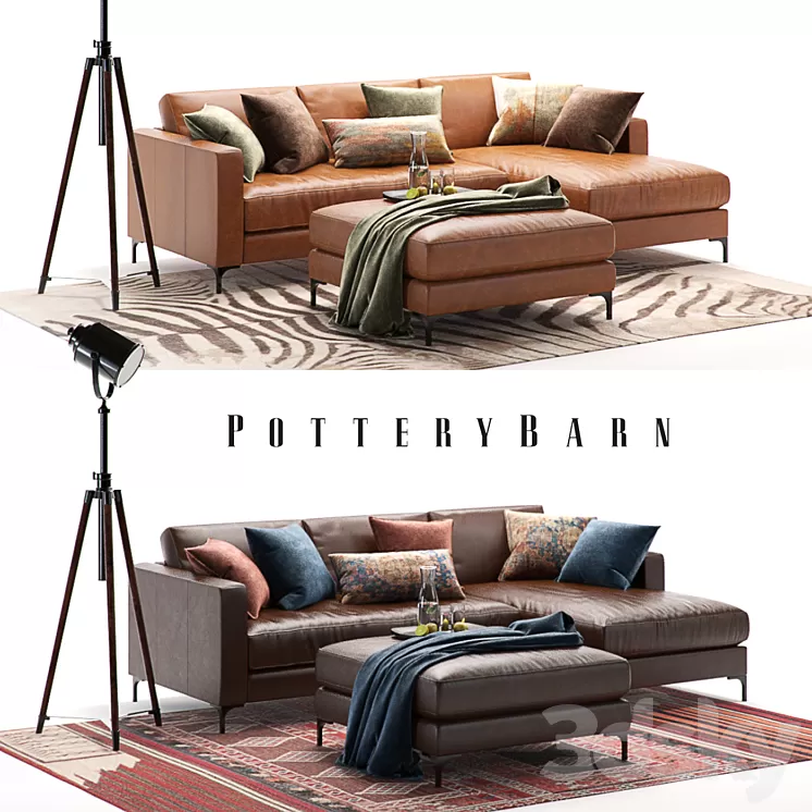 Pottery Barn Jake set 5 3D Model Pottery Barn Jake set 5 3D Model