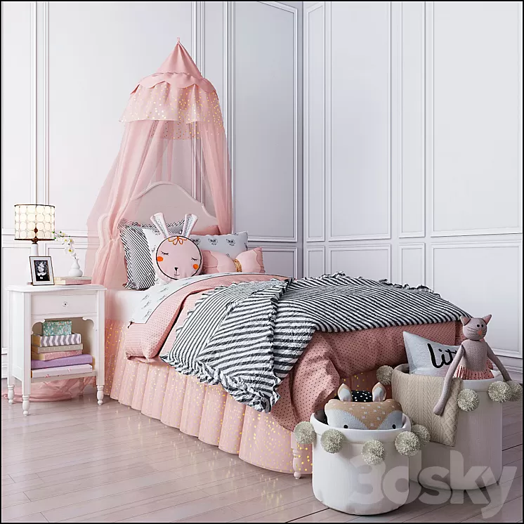 Pottery Barn Juliette bedroom set 3D Model