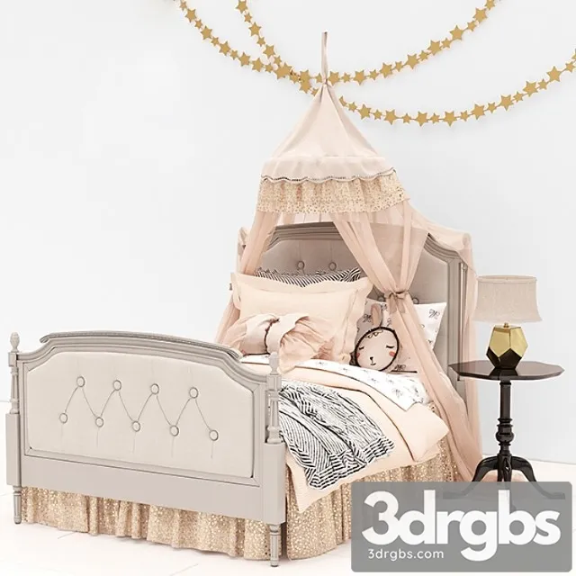 Pottery Barn Kids Blythe Tufted Bed 3D Model Download Pottery Barn Kids Blythe Tufted Bed 3D Model Download
