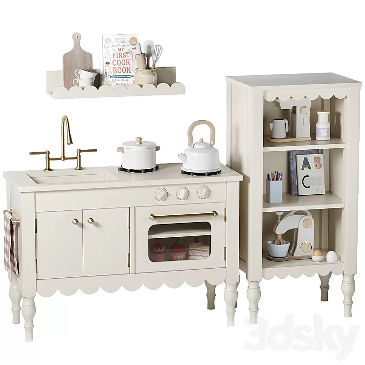 Pottery Barn Kids Penny Play Kitchen 3D Model Free Download