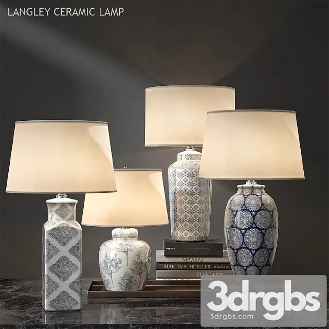 Pottery Barn Langley Ceramic Lamp 3D Model Download Pottery Barn Langley Ceramic Lamp 3D Model Download