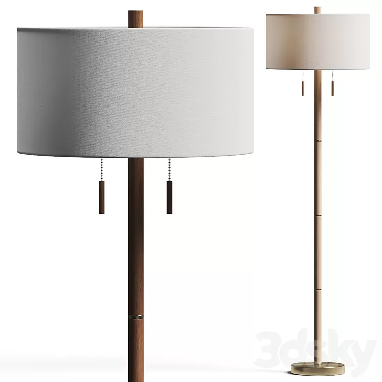 Pottery Barn Laurin Wood Floor Lamp 3D Model Free Download Pottery Barn Laurin Wood Floor Lamp 3D Model Free Download