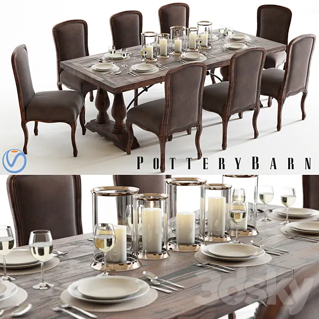Pottery Barn Lorraine & Callahan 3DModel Pottery Barn Lorraine & Callahan 3DModel