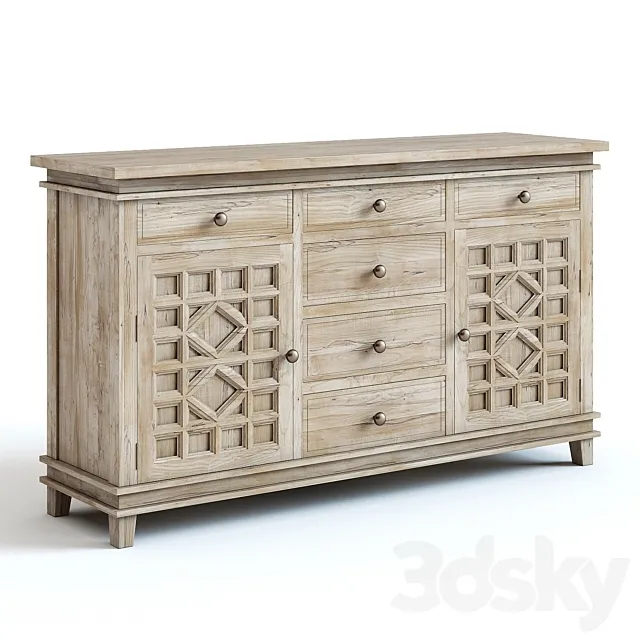 Pottery barn luella dresser 3DModel Pottery barn luella dresser 3DModel