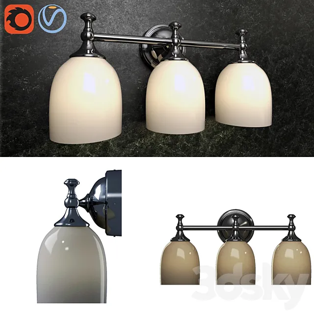 Pottery barn Mercer Triple Sconce 3D Model