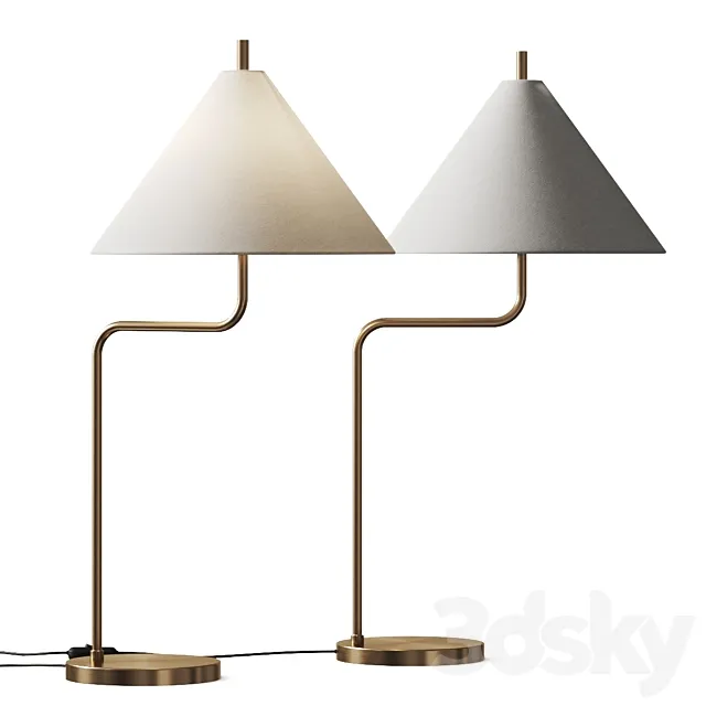 Pottery Barn Monroe Metal Table Lamp 3D Model Pottery Barn Monroe Metal Table Lamp 3D Model