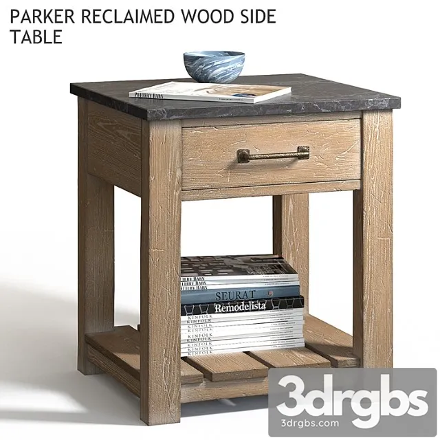 Pottery barn parker reclaimed wood side table 2 3D Model Download ...