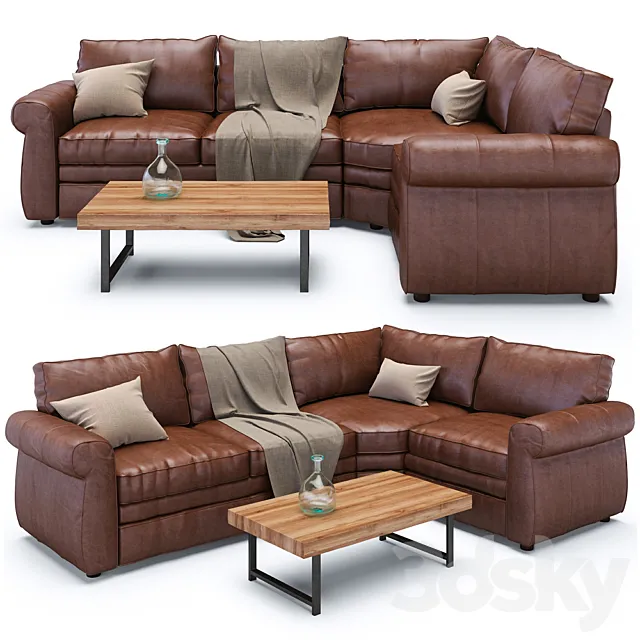 Pottery Barn Pearce + Griffin table 3D Model Pottery Barn Pearce + Griffin table 3D Model