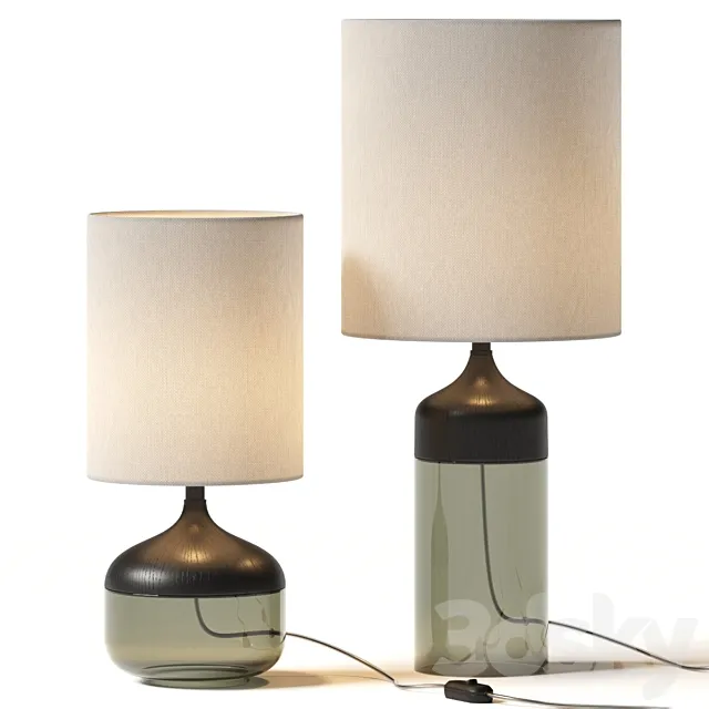 Pottery Barn Stephe Glass Table Lamps 3DModel Pottery Barn Stephe Glass Table Lamps 3DModel