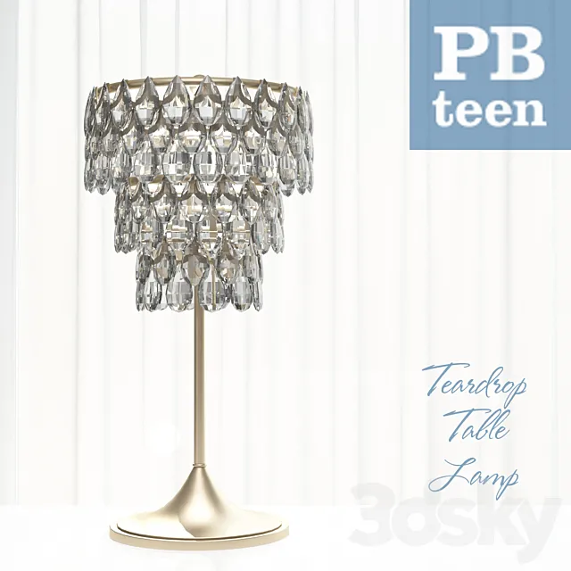 Pottery Barn Teardrop Table Lamp 3D Model