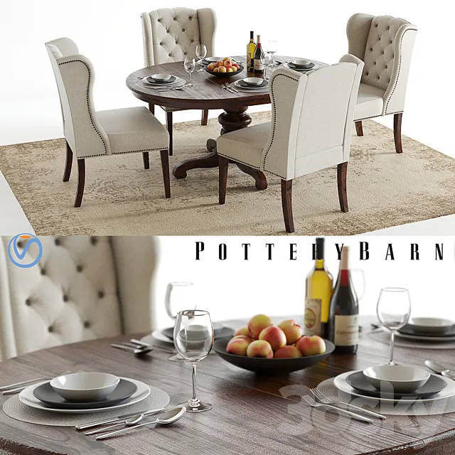 Pottery Barn Tivoli and Thayer 3D Model Pottery Barn Tivoli and Thayer 3D Model