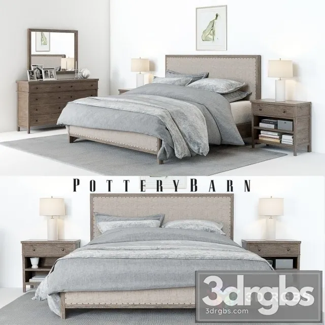 Pottery Barn Toulouse Bedroom Set 3D Model Download Pottery Barn Toulouse Bedroom Set 3D Model Download