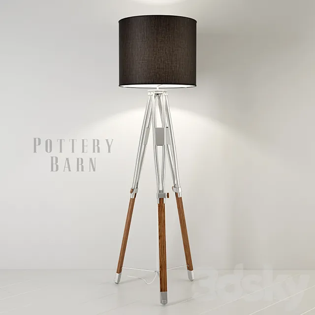 Pottery Barn tripod floor lamp 3DModel Pottery Barn tripod floor lamp 3DModel