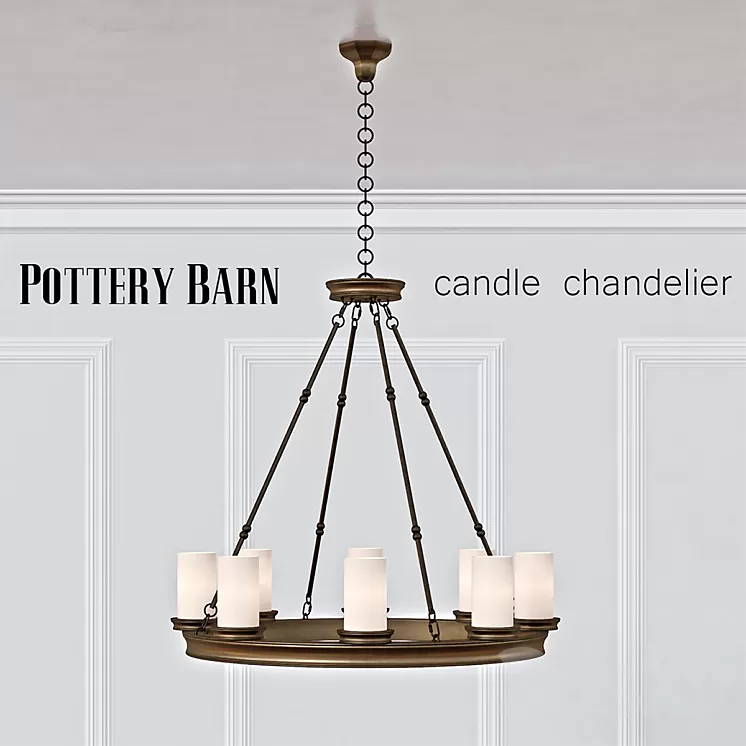 Pottery Barn Veranda Round Chandelier 3D Model