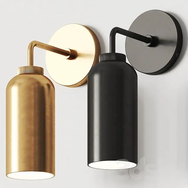Pottery Barn Walker Cylinder Single Sconce 3D Model Pottery Barn Walker Cylinder Single Sconce 3D Model