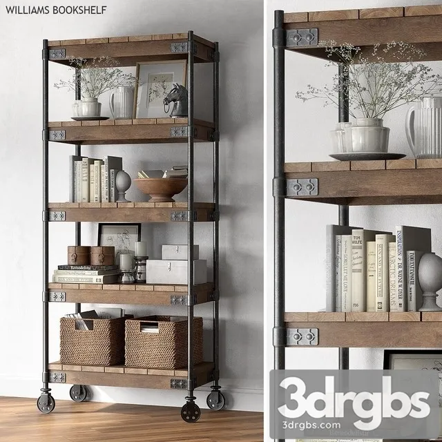 Pottery Barn Williams Bookshelf 3D Model Download Pottery Barn Williams Bookshelf 3D Model Download
