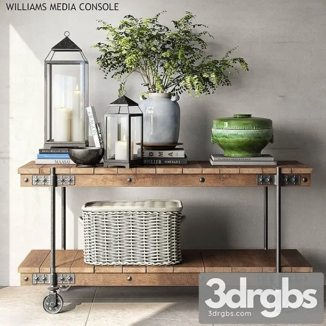 Pottery Barn Williams Media Console 3D Model Download