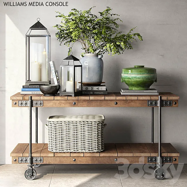 Pottery barn WILLIAMS MEDIA CONSOLE 3DModel