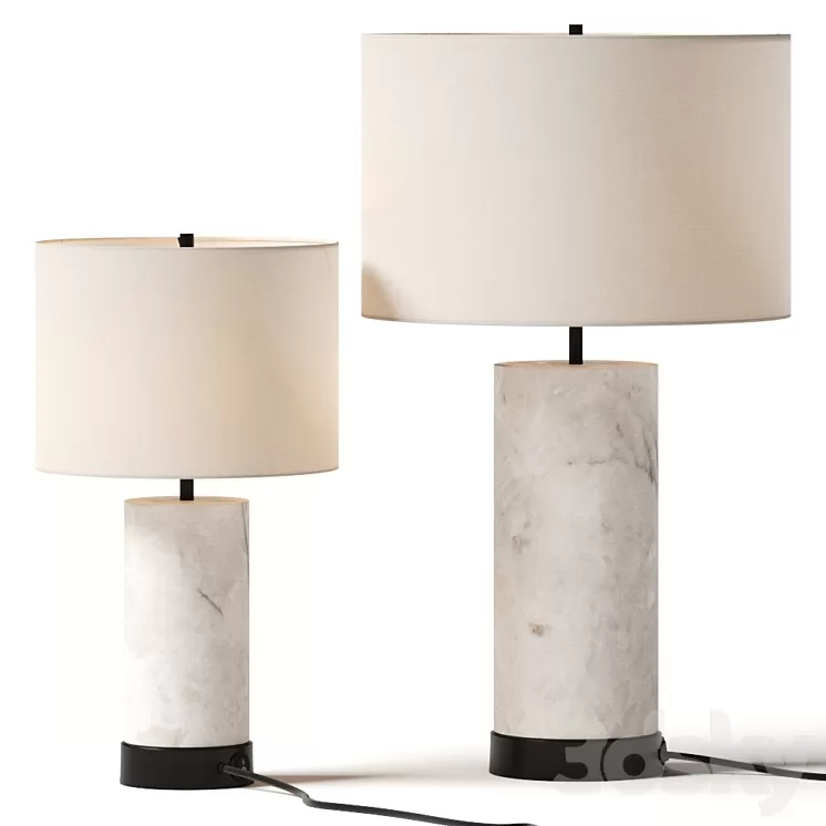 Pottery Barn Windham Alabaster Table Lamps 3D Model Free Download Pottery Barn Windham Alabaster Table Lamps 3D Model Free Download