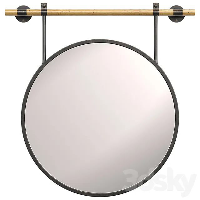 Pottery Barn_Cooper Circle Mirror 3D Model