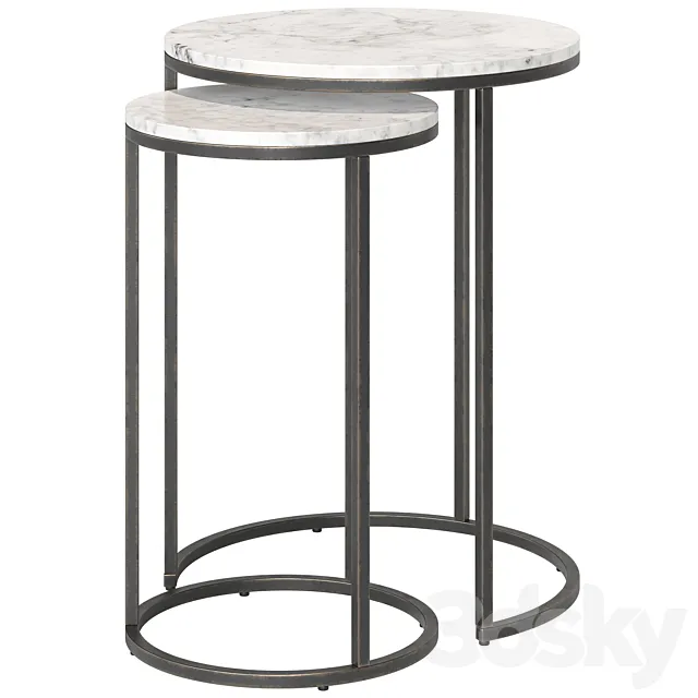 Pottery Barn_Delaney Side Table 3D Model Pottery Barn_Delaney Side Table 3D Model
