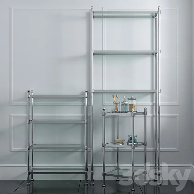 Pottery Barn_Metal Etagere 3D Model Pottery Barn_Metal Etagere 3D Model
