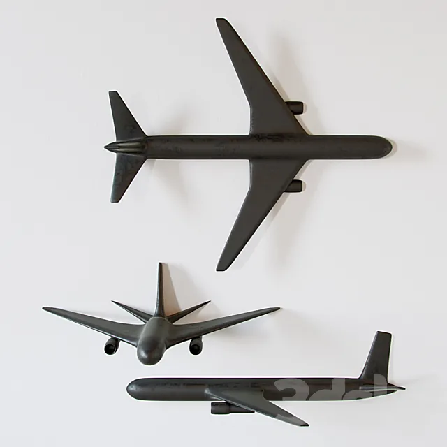 Potteryarn – Cast Plane Set 3D Model Potteryarn – Cast Plane Set 3D Model