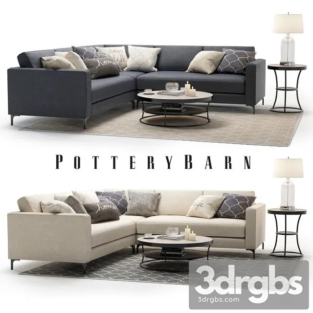 Potterybran Jake Set Sofa 3D Model Download