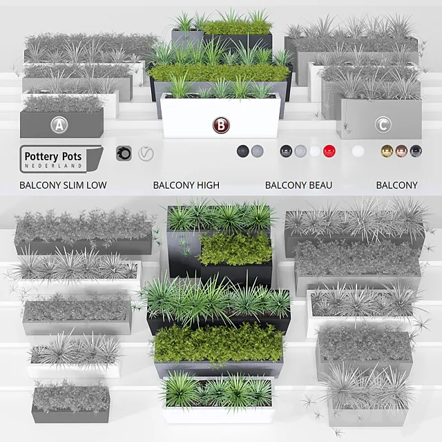 Potterypots_seven_b 3D Model Potterypots_seven_b 3D Model