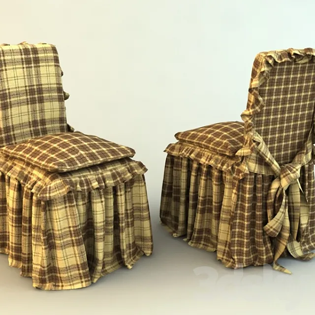 Pouch on a chair with cushion 3DModel