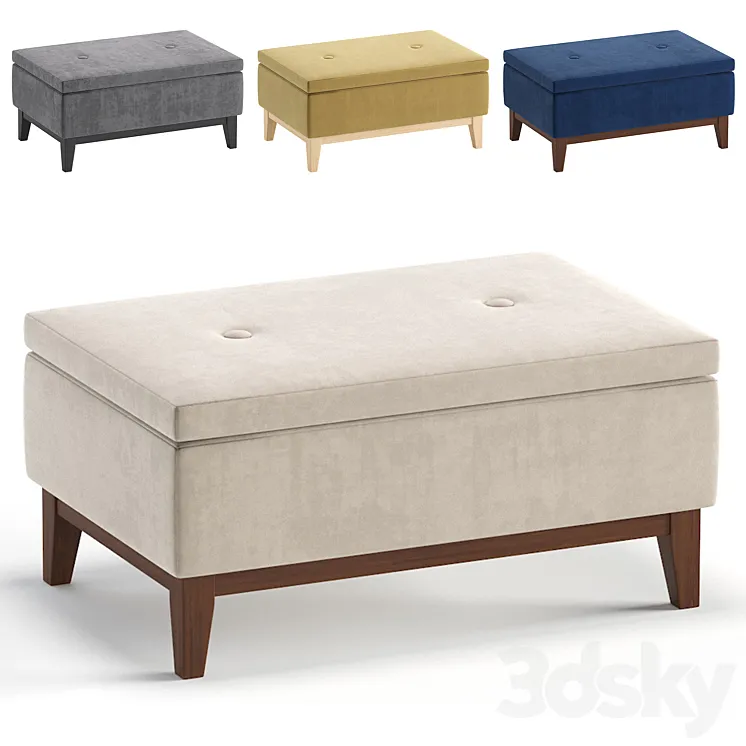 Pouf Blio 4 Colors Version divan.ru\/Пуф Блио Velvet Milk диван.ру 3D Model Free Download
