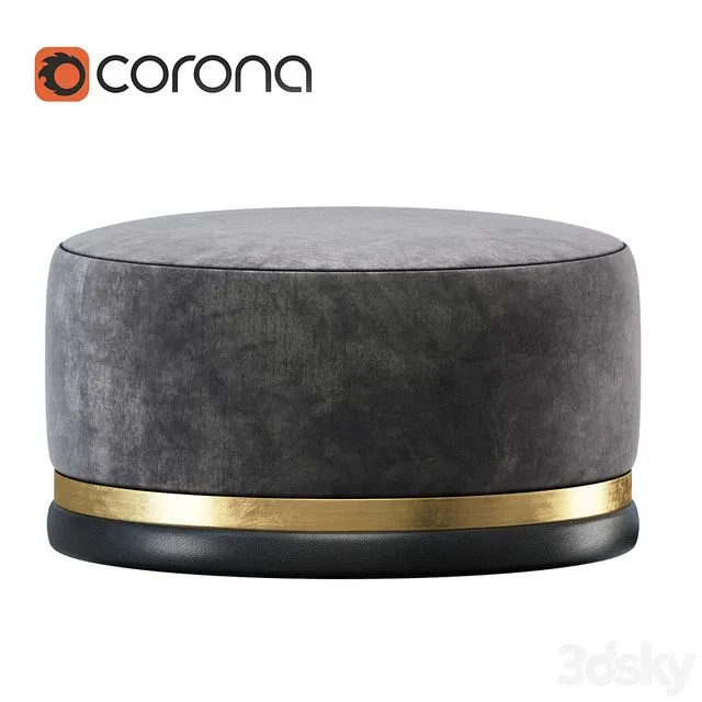 Pouf Cazarina 3D Model Pouf Cazarina 3D Model