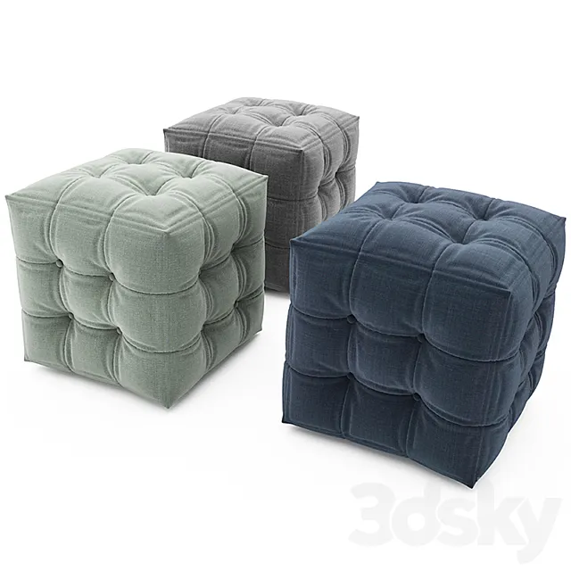 Pouf collection 01 3D Model Pouf collection 01 3D Model
